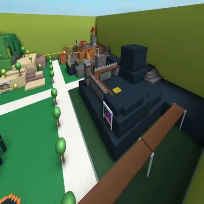 Player using AFK farm method in Roblox Gun Tycoon base