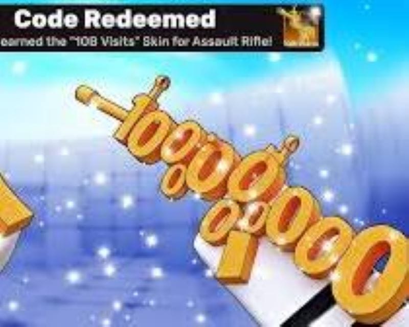 Roblox Gun Tycoon 10 Billion Visits exclusive gold skin reward.
