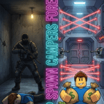 Roblox Gun Tycoon pro player defending base against spawn campers 2026.